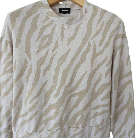 Monrow Zebra Boxy Sweatshirt - Picture 4 of 5